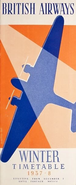 Cover design, British Airways Winter Timetable 1937-8