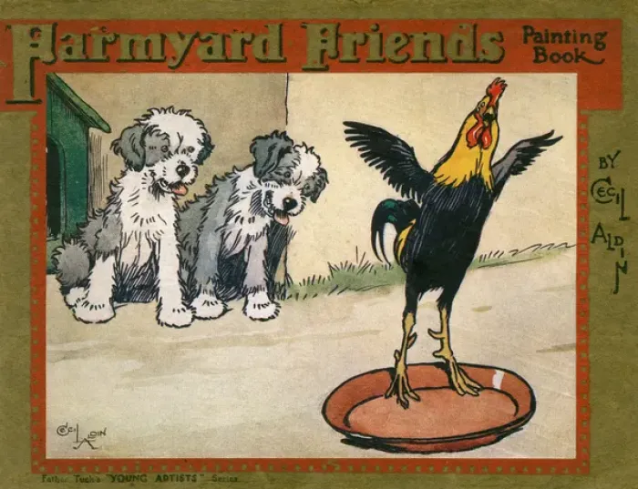 Framed Print : Cover design by Cecil Aldin, Farmyard Friends Framed Print : Cover design by Cecil Aldin, Farmyard Friends