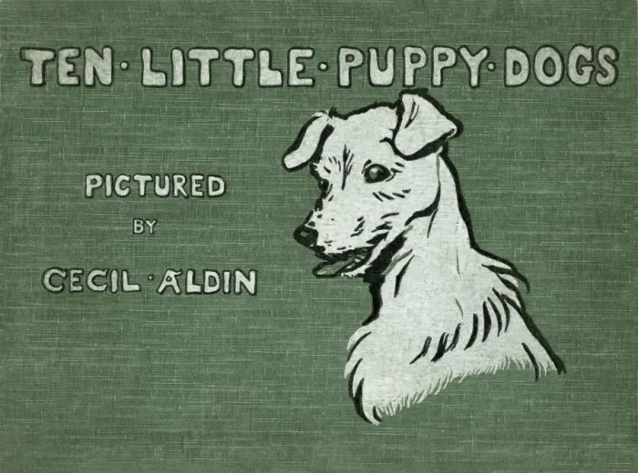 Framed Print : Cover design by Cecil Aldin, Ten Little Puppy Dogs Framed Print : Cover design by Cecil Aldin, Ten Little Puppy Dogs