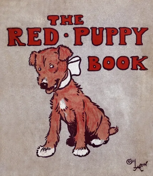 Framed Print : Cover design by Cecil Aldin, The Red Puppy Book Framed Print : Cover design by Cecil Aldin, The Red Puppy Book