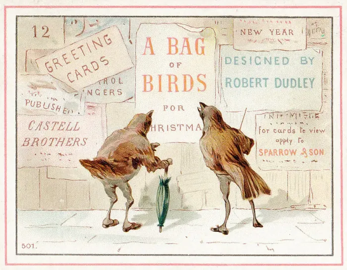Framed Print : Cover design, Christmas cards, A Bag of Birds Framed Print : Cover design, Christmas cards, A Bag of Birds