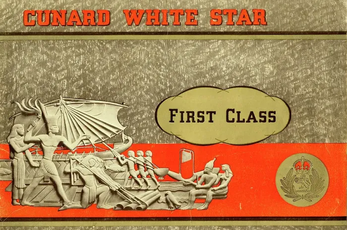 Framed Print : Cover design, Cunard White Star First Class Framed Print : Cover design, Cunard White Star First Class