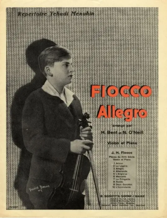 Framed Print : Cover design for Fiocco violin and piano duets Framed Print : Cover design for Fiocco violin and piano duets