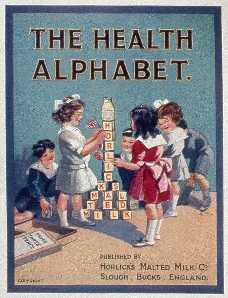 Cover design, The Health Alphabet, Horlicks Malted Milk