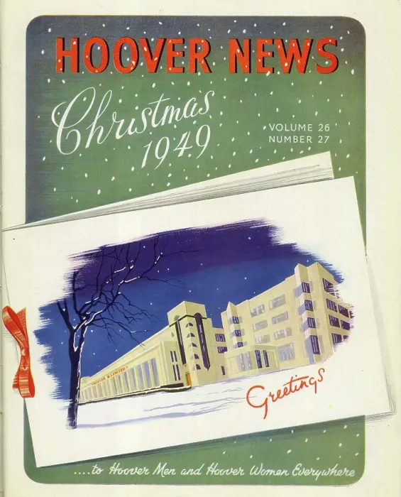 Framed Print : Cover design, Hoover News, Christmas 1949 Framed Print : Cover design, Hoover News, Christmas 1949