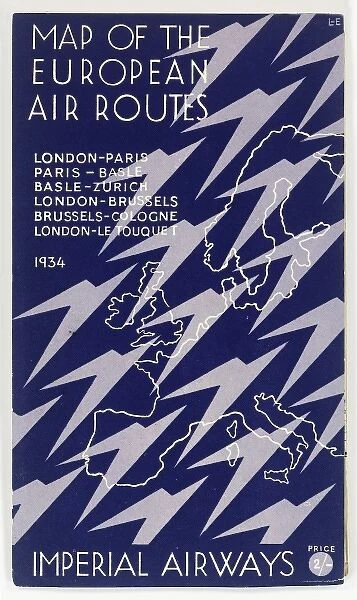 Cover design, Imperial Airways map
