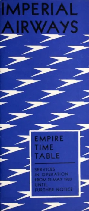 Framed Print : Cover design, Imperial Airways timetable, 1933 Framed Print : Cover design, Imperial Airways timetable, 1933