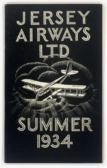 Framed Print : Cover design, Jersey Airways timetable Framed Print : Cover design, Jersey Airways timetable