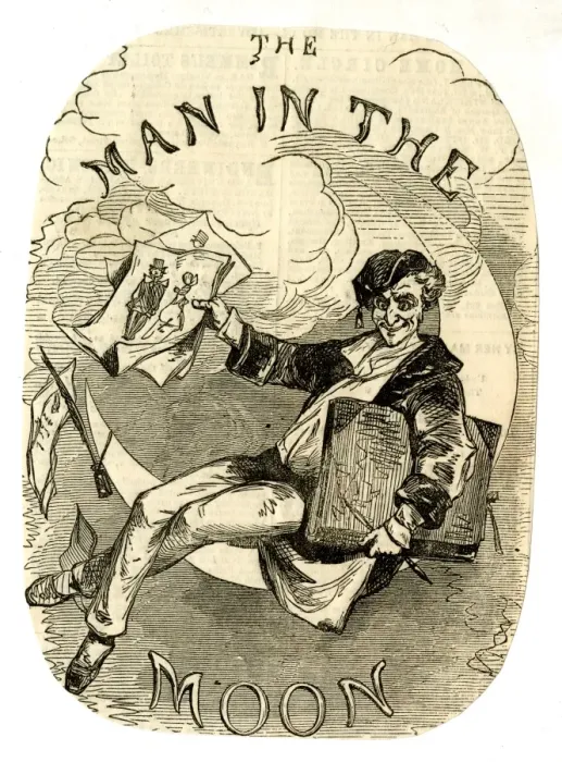 Framed Print : Cover design, The Man in the Moon Framed Print : Cover design, The Man in the Moon