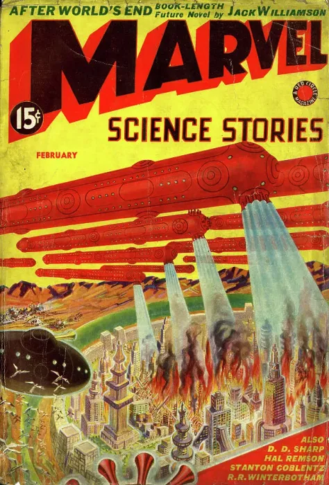 Framed Print : Cover design, Marvel Science Stories Framed Print : Cover design, Marvel Science Stories