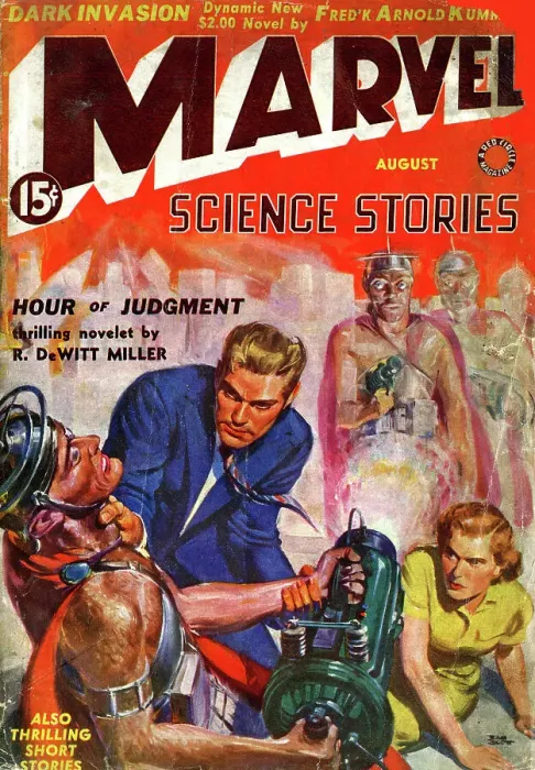 Framed Print : Cover design, Marvel Science Stories Framed Print : Cover design, Marvel Science Stories