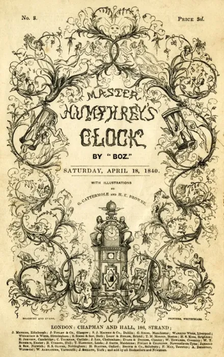 Framed Print : Cover design, Master Humphreys Clock Framed Print : Cover design, Master Humphreys Clock