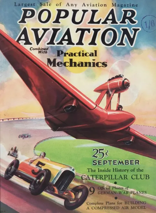 Framed Print : Cover design, Popular Aviation Magazine Framed Print : Cover design, Popular Aviation Magazine