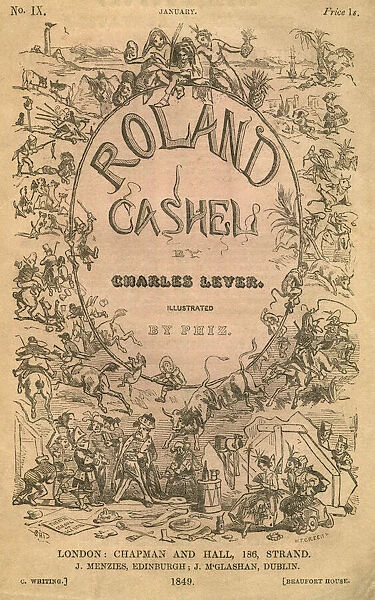 Cover design, Roland Cashel by Charles Lever