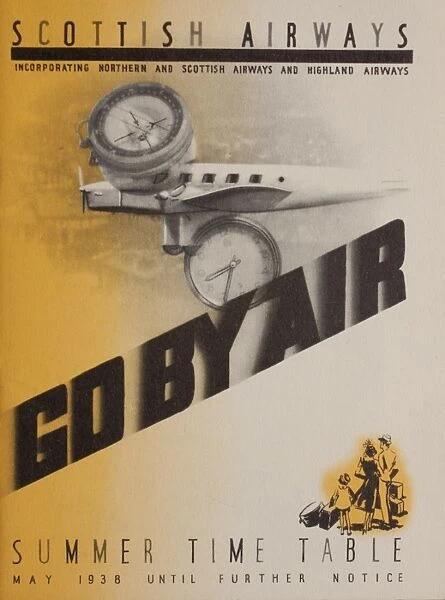 Cover design, Scottish Airways summer timetable 1938