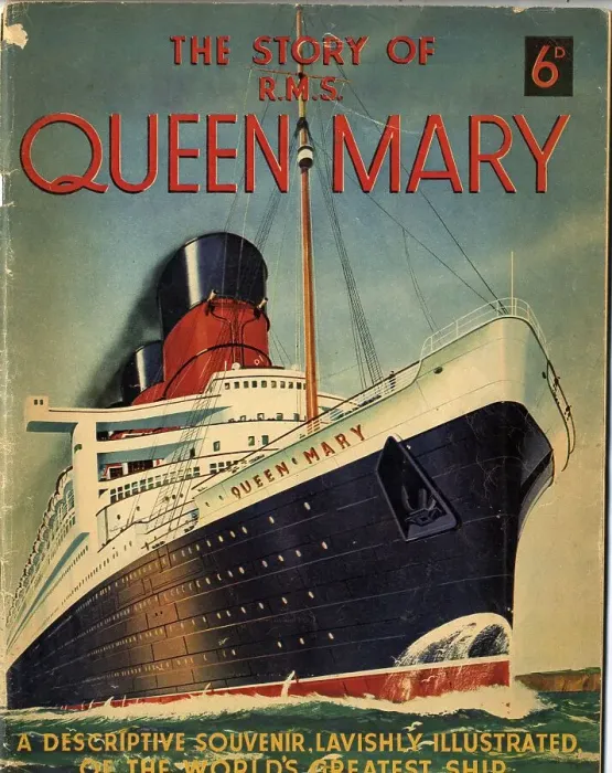 Framed Print : Cover design, The Story of RMS Queen Mary Framed Print : Cover design, The Story of RMS Queen Mary