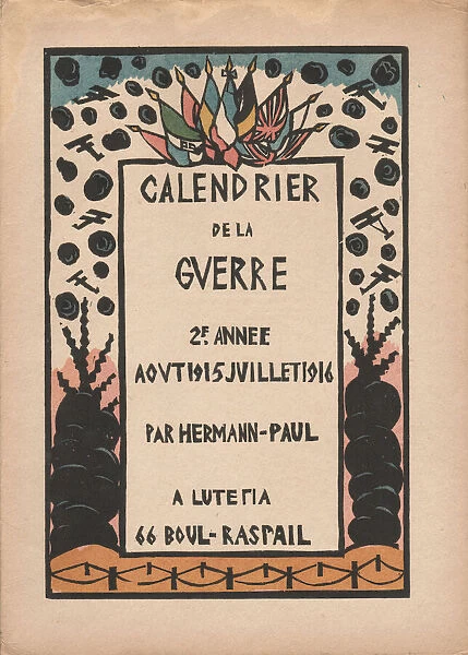 Cover design, War Calendar, WW1