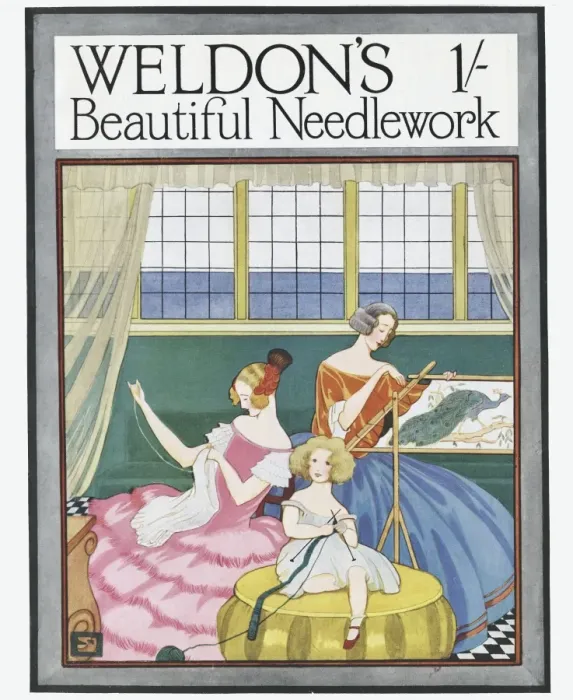 Framed Print : Cover design, Weldons Beautiful Needlework Framed Print : Cover design, Weldons Beautiful Needlework