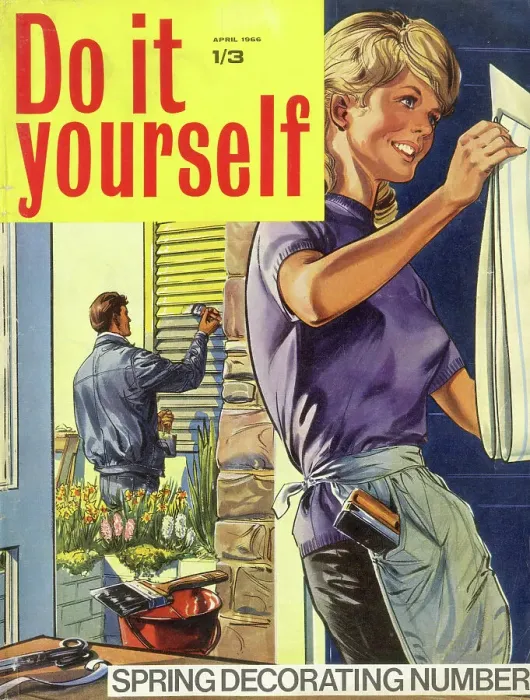 Framed Print : Cover design, Do it yourself, April 1966 Framed Print : Cover design, Do it yourself, April 1966