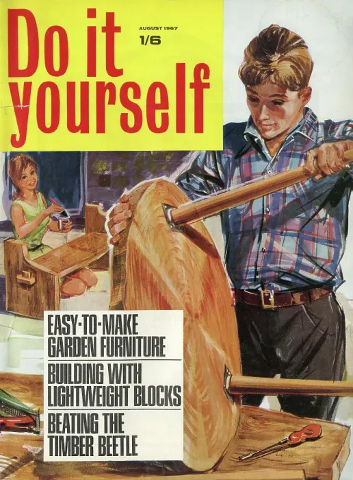 Framed Print : Cover design, Do it yourself, August 1967 Framed Print : Cover design, Do it yourself, August 1967