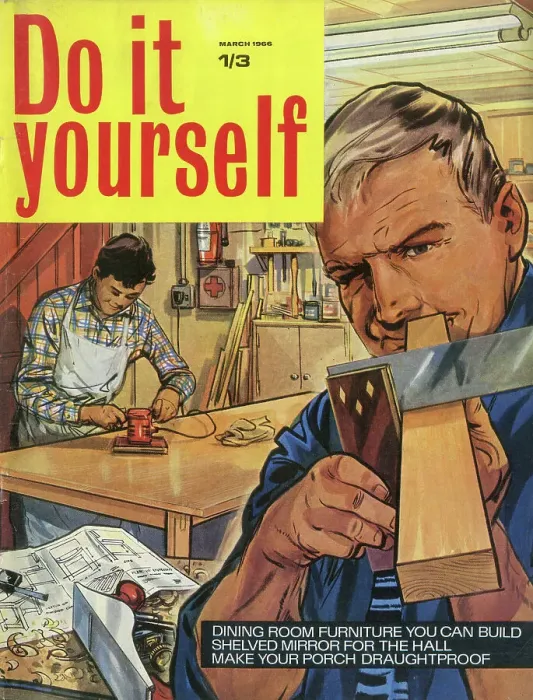 Framed Print : Cover design, Do it yourself, March 1966 Framed Print : Cover design, Do it yourself, March 1966
