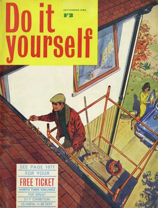 Framed Print : Cover design, Do it yourself, September 1964 Framed Print : Cover design, Do it yourself, September 1964
