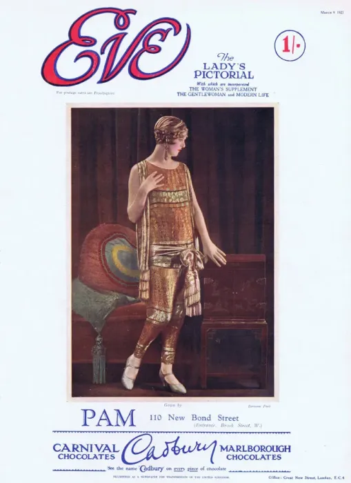 Framed Print : Front cover of Eve Magazine 9 March 1927 featuring a gown by Pam of 110 New Bond Street Framed Print : Front cover of Eve Magazine 9 March 1927 featuring a gown by Pam of 110 New Bond Street