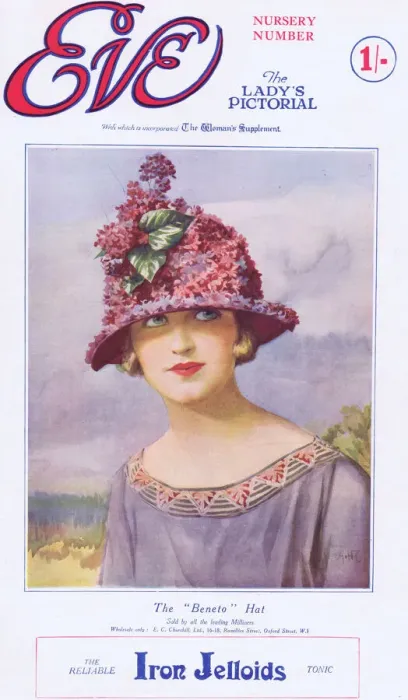 Framed Print : Cover of Eve Magazine, featuring the Beneto Hat Framed Print : Cover of Eve Magazine, featuring the Beneto Hat