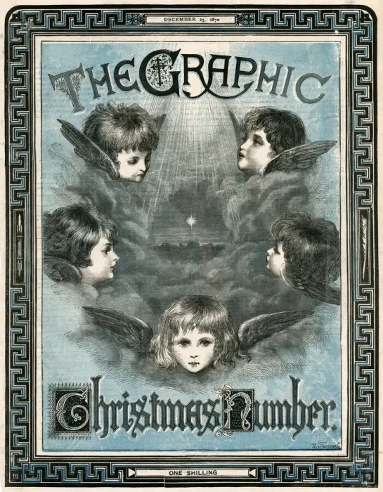 Framed Print : Front cover of Graphic - Christmas 1870 Framed Print : Front cover of Graphic - Christmas 1870
