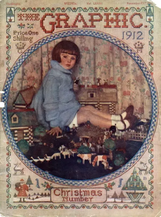 Framed Print : Cover of The Graphic - Christmas Number 1912 Framed Print : Cover of The Graphic - Christmas Number 1912