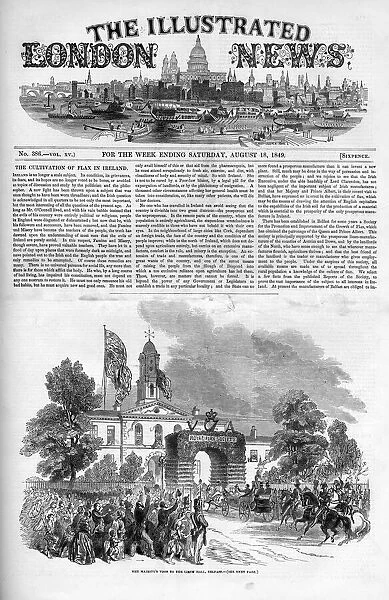 Front cover of The Illustrated London News, 18 August 1849