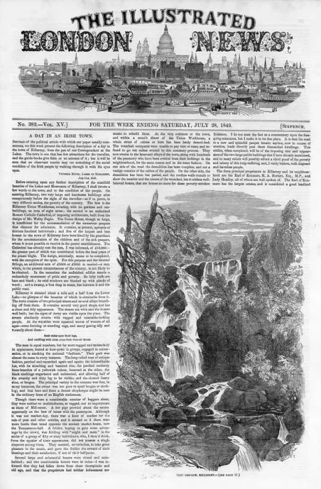 Framed Print : Front cover of The Illustrated London News, 28 July 1849 Framed Print : Front cover of The Illustrated London News, 28 July 1849