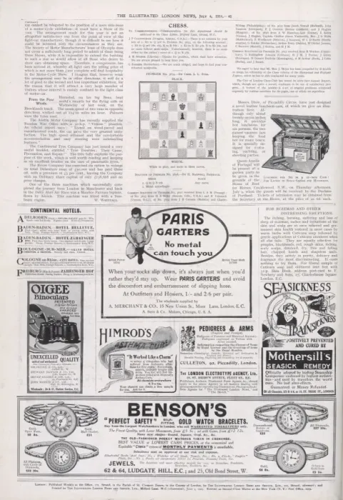 Framed Print : Back cover of the Illustrated London News Framed Print : Back cover of the Illustrated London News