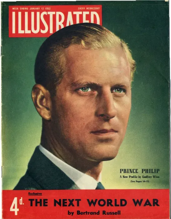Framed Print : Front cover of Illustrated magazine with Prince Philip giving his best blue steel gaze