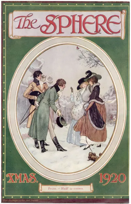 Framed Print : Front cover illustration of a period scene showing a man bowing to greet two ladies Framed Print : Front cover illustration of a period scene showing a man bowing to greet two ladies
