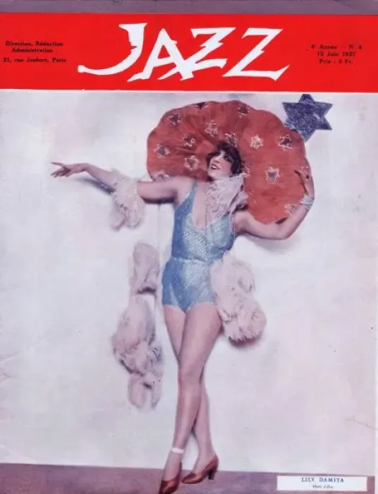 Framed Print : Front cover of Jazz Magazine featuring Lily Damita, June 192 Framed Print : Front cover of Jazz Magazine featuring Lily Damita, June 192