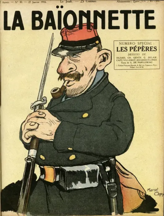 Framed Print : Front cover, La Baionnette, WW1 Framed Print : Front cover, La Baionnette, WW1