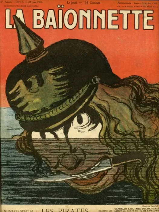 Framed Print : Front cover, La Baionnette, WW1 Framed Print : Front cover, La Baionnette, WW1