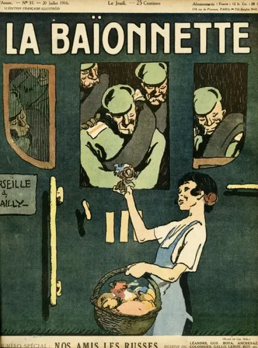 Framed Print : Front cover, La Baionnette, WW1 Framed Print : Front cover, La Baionnette, WW1