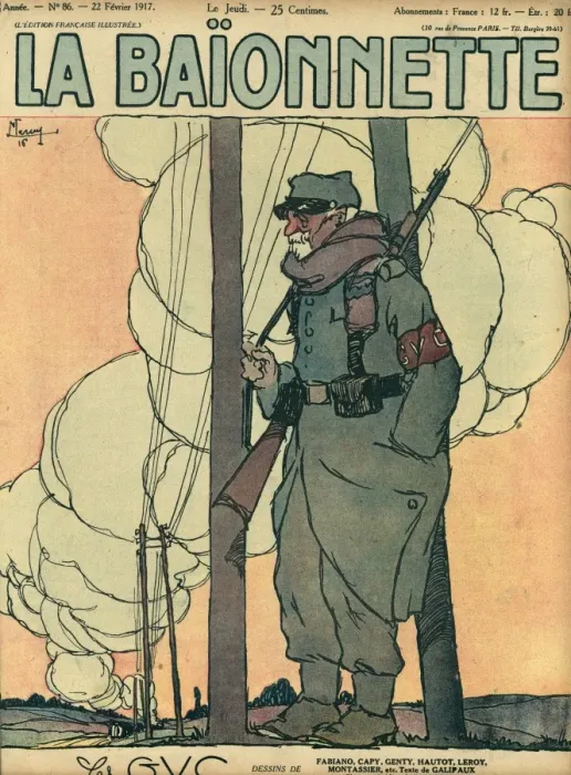 Framed Print : Front cover, La Baionnette, WW1 Framed Print : Front cover, La Baionnette, WW1