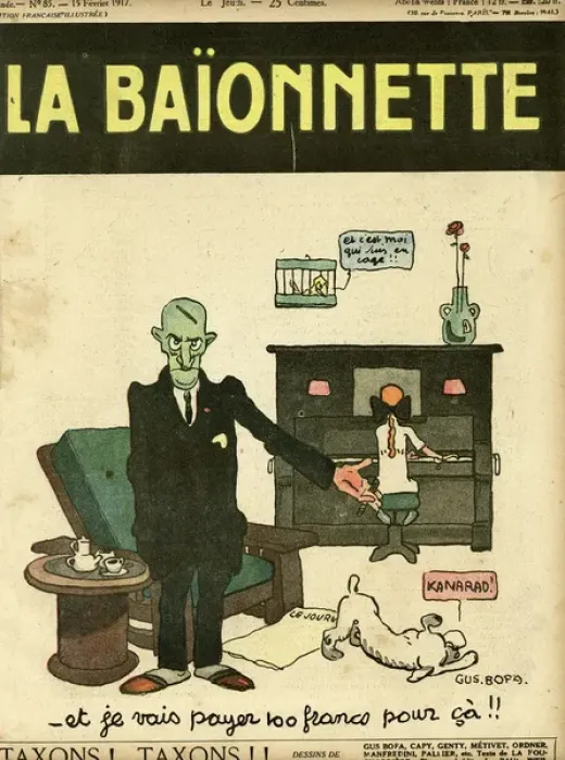 Framed Print : Front cover, La Baionnette, WW1 Framed Print : Front cover, La Baionnette, WW1