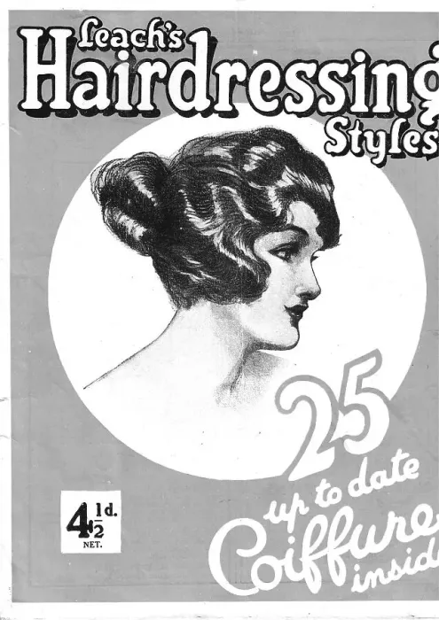 Framed Print : Front cover of Leach's Hairdressing Styles showing an elaborate hairstyle Date: 1920s Framed Print : Front cover of Leach's Hairdressing Styles showing an elaborate hairstyle Date: 1920s
