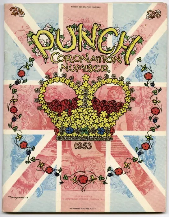 Framed Print : Front cover for Punch Coronation Number 1953 Framed Print : Front cover for Punch Coronation Number 1953