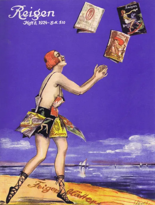 Framed Print : Cover of Reigen Magazine, Germany, 1924 Framed Print : Cover of Reigen Magazine, Germany, 1924