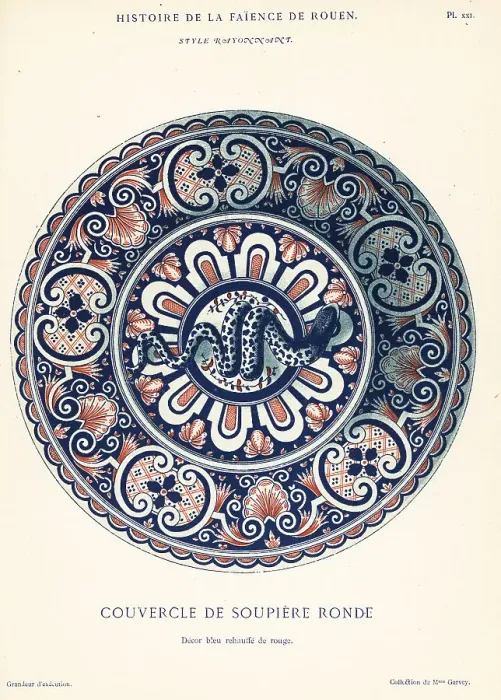 Framed Print : Cover of a round soup tureen, festoon style, Rouen Framed Print : Cover of a round soup tureen, festoon style, Rouen