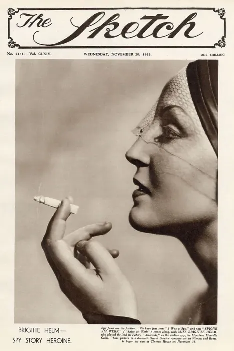 Framed Print : Front cover of The Sketch with a photograph of the actress, Brigitte Helm dressed as her character, the Italian spy, the Marchesa Marcella Galdi in Atlantide by Pabst Framed Print : Front cover of The Sketch with a photograph of the actress, Brigitte Helm dressed as her character, the Italian spy, the Marchesa Marcella Galdi in Atlantide by Pabst