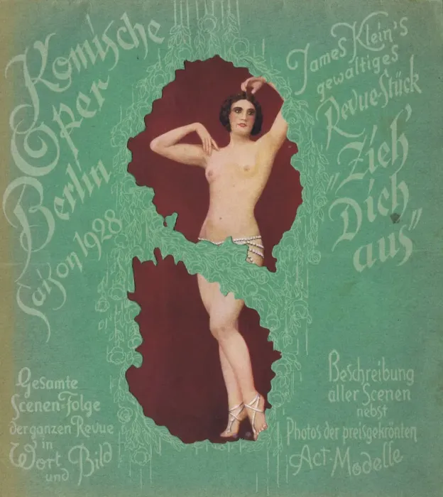 Framed Print : Front cover for souvenir brochure for James Kleins Zieh Dich Aus (Undress Yourself) Framed Print : Front cover for souvenir brochure for James Kleins Zieh Dich Aus (Undress Yourself)