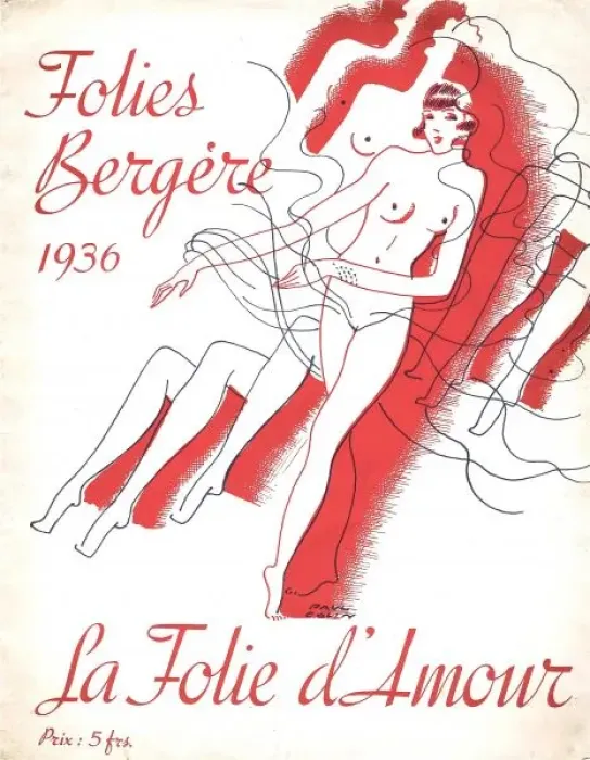 Framed Print : Cover of souvenir brochure for La Folie d Amour Framed Print : Cover of souvenir brochure for La Folie d Amour