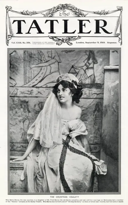 Framed Print : Front cover of The Tatler featuring a portrait of Countess Poulett Framed Print : Front cover of The Tatler featuring a portrait of Countess Poulett