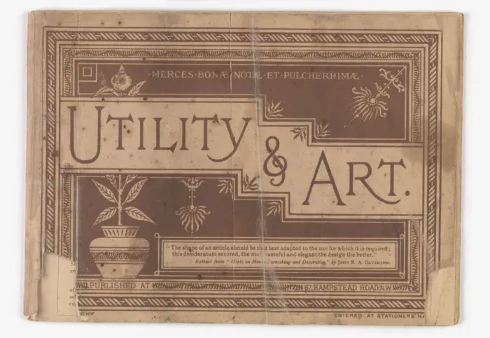 Framed Print : Front cover of Utility and Art Framed Print : Front cover of Utility and Art